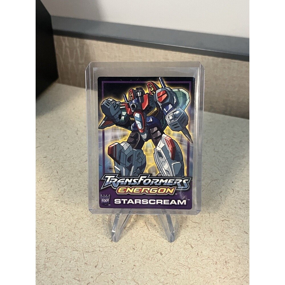 Transformers Energon Starscream Trading Card 2003 Tech Specs Bios Hasbro VTG